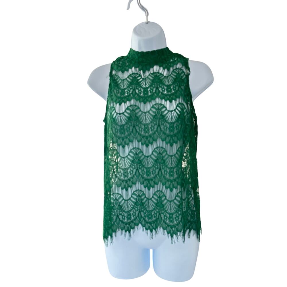 Emerald Green Lace Top